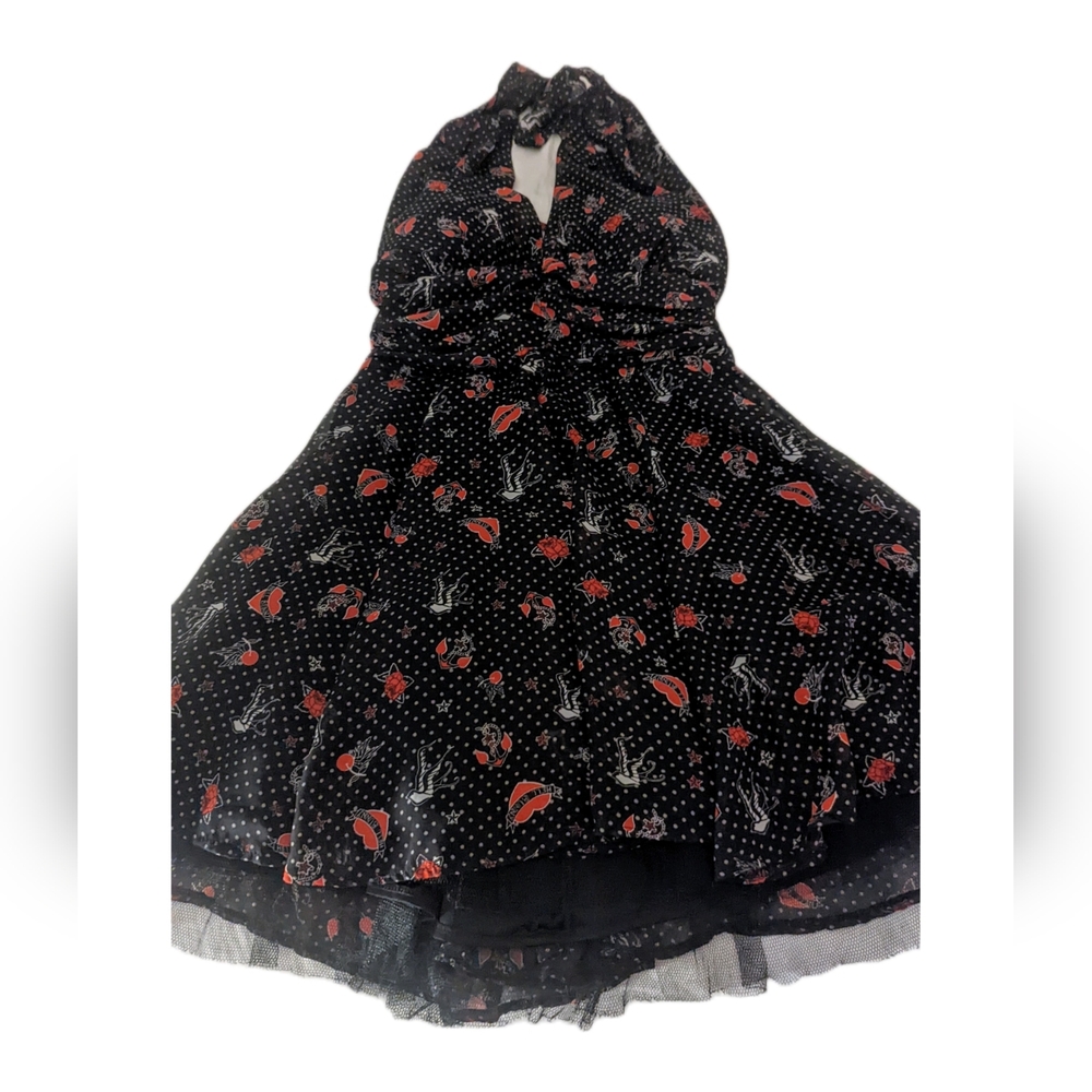 Hell Bunny Goth e-Girl Halter Dress